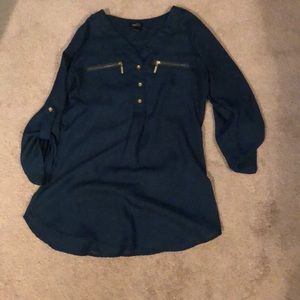 Teal blouse